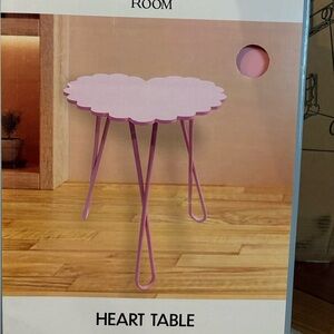 Pink Heart Accent Table